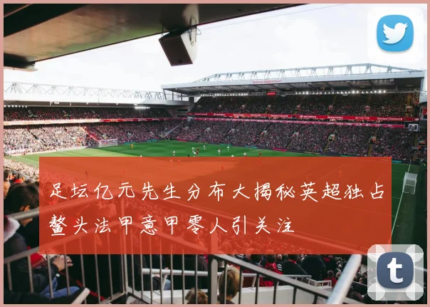 足坛亿元先生分布大揭秘英超独占鳌头法甲意甲零人引关注
