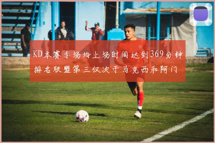 KD本赛季场均上场时间达到369分钟排名联盟第三仅次于马克西和阿门